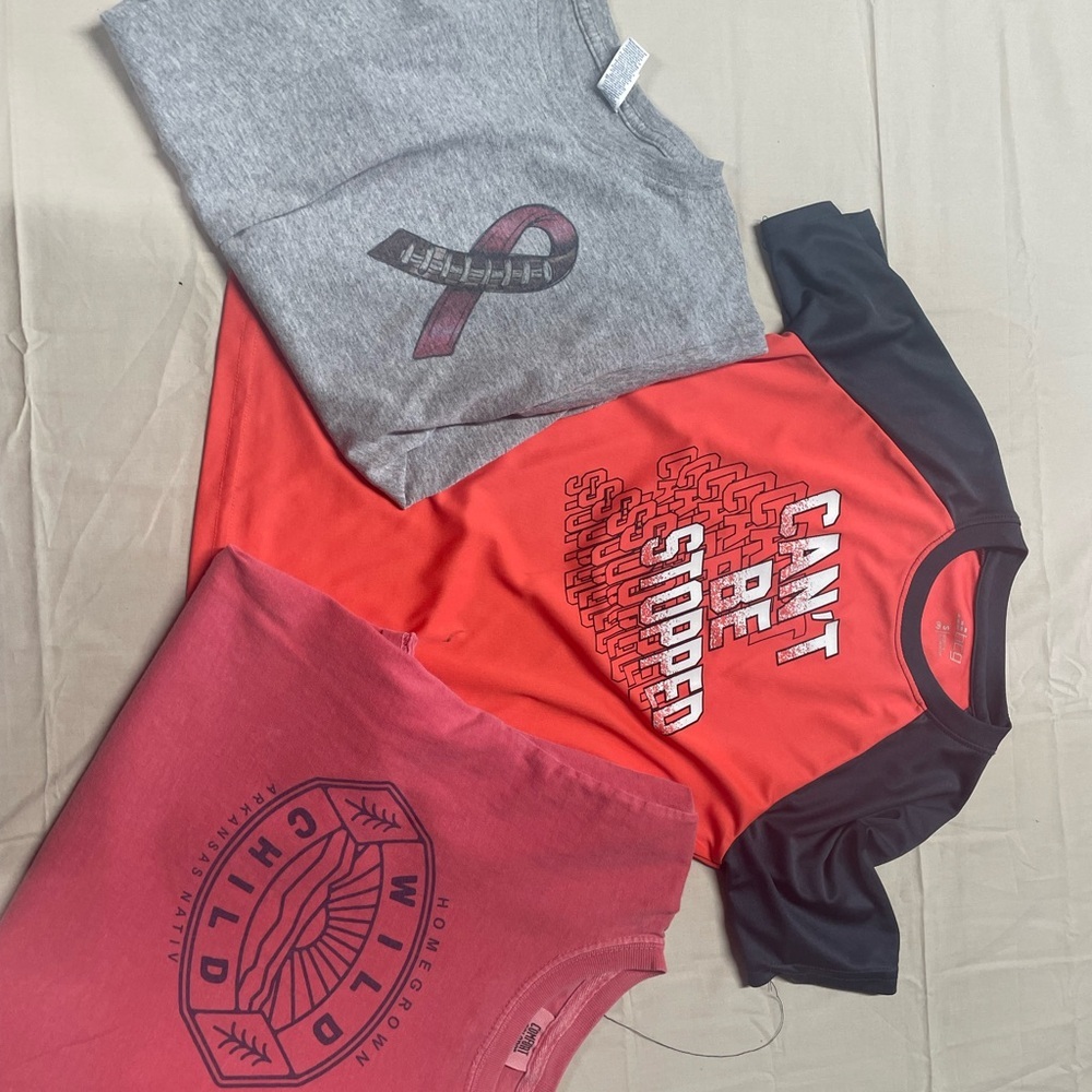 New Mix Red and Gray Kids Tees Set